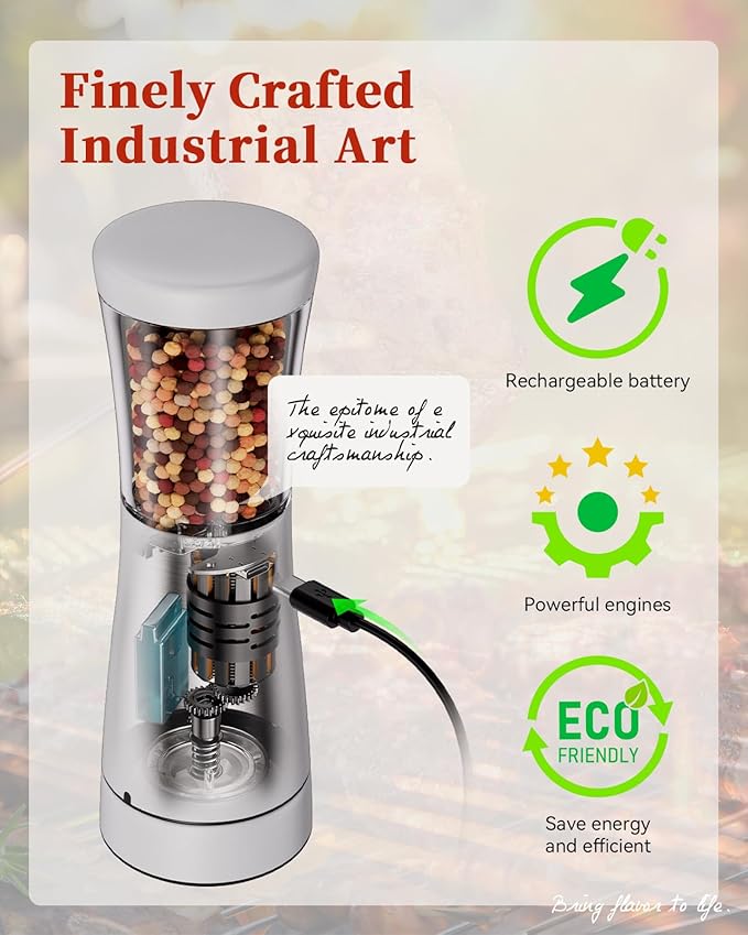 Electric Salt and Pepper Grinder Set - Image 4