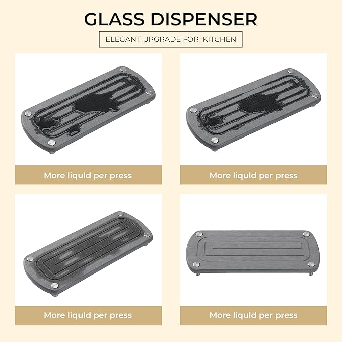 Kitchen Soap Dispenser Set - 16OZ Black Glass Bottle - Image 4
