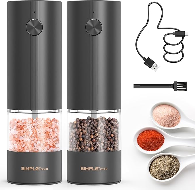 SIMPLETASTE Electric Salt and Pepper Grinder Set - Image 9