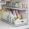 Under Sink Organizer Upgrade To Professional Rails, 2-Tier Dual Pull Out by UnderSinkOrganizer