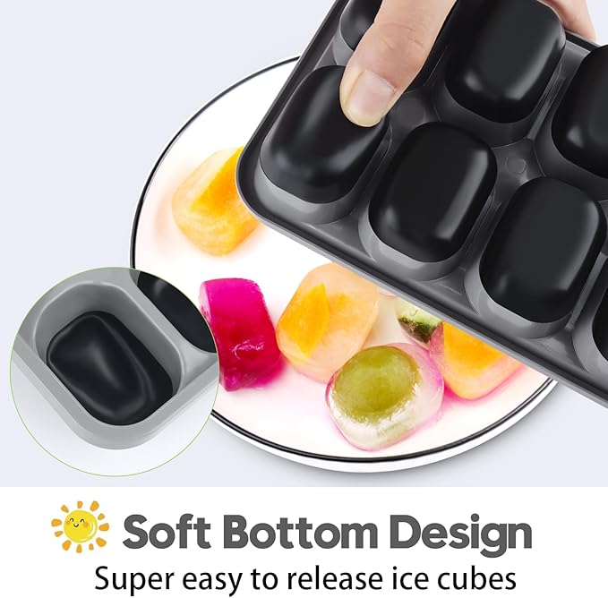 Silicone Ice Cube Tray, 8 Pack Easy-Release & Flexible 14-Ice Cube Trays - Image 5
