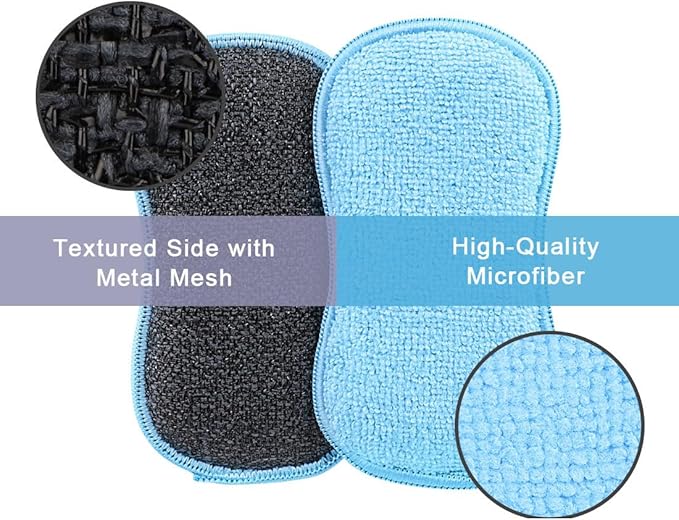 HOMEXCEL 6 Pack Multi-Purpose Scrub Sponges Kitchen, Dish Sponge, Non-Scratch - Image 2