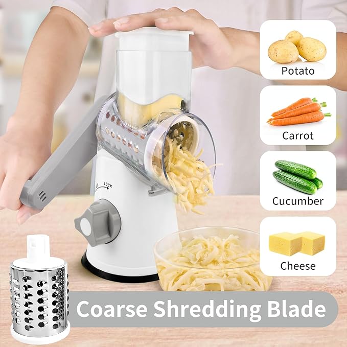 Rotary Cheese Grater, Manual Cheese Shredder - Image 2