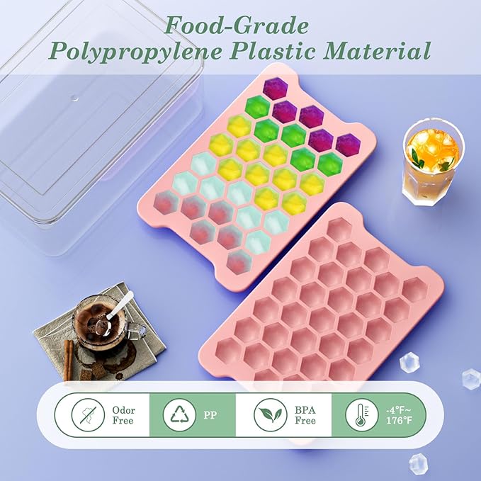 Mini Ice Cube Tray for Freezer: Small Plastic Ice Cubes Trays for Freezer - Image 2