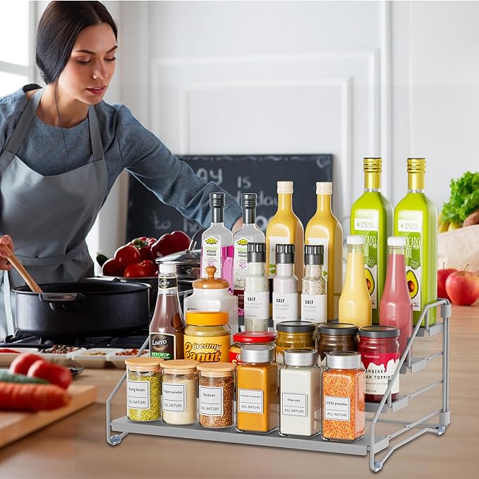 RCHYFEED 4 Tier Spice Rack Organizer, Spice Organization - Image 7