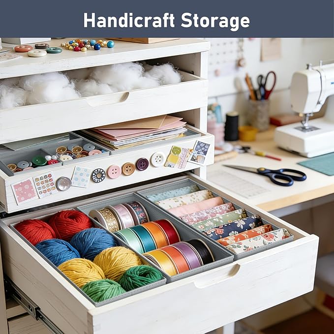 DIMJ Drawer Organizer Clothes, 12 Pack Dresser Organizer, Foldable Closet - Image 6