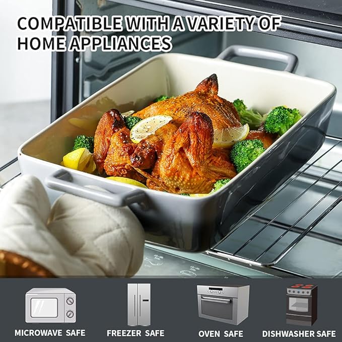KOOV Bakeware Set, Ceramic Baking Dish, Rectangular Baking Pans - Image 5