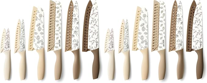 CAROTE 12PCS Knife Set, Kitchen Knife Set by CAROTE