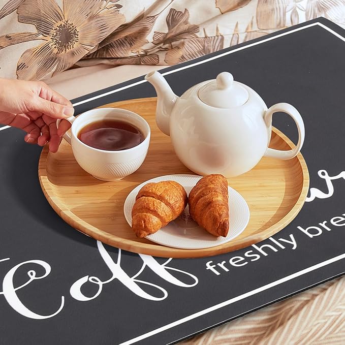 Findosom 12"x 20" Dish Drying Mat, Super Absorbent & Cuttable Coffee Mat - Image 9