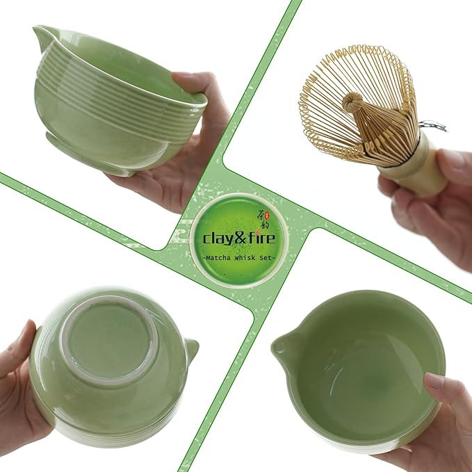 Clay&Fire Matcha Whisk Set, Ceramic Matcha Set, Matcha Bowl - Image 5