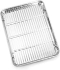 Baking Sheet and Cooling Rack Set, Stainless Steel Commercial Grade Cookie by BASTWE