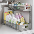 1 Pack 19IN Depth Under Sink Storage Organizer, Large 2-Tier Elegant Mesh Pull by UnderSinkOrganizer