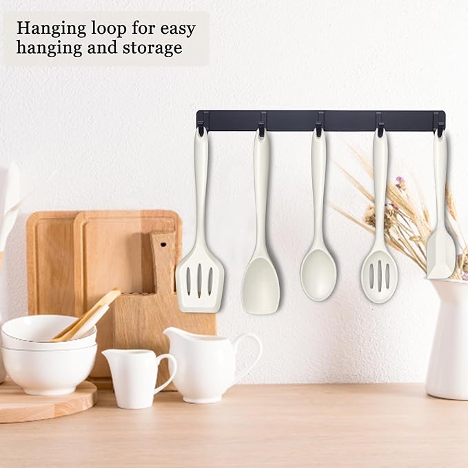 E-far 10 Pieces Silicone Cooking Utensils Set, Heat Resistant Kitchen Utensil - Image 6