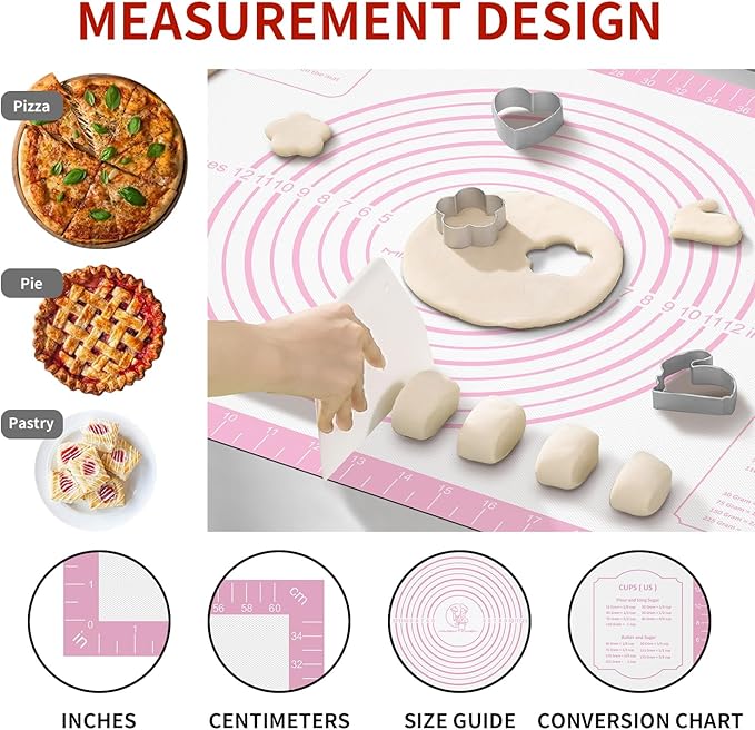 Non-stick Silicone Pastry Mat, Extra Large Baking Mat - Image 4