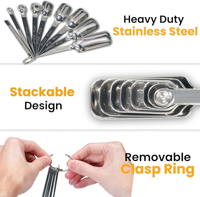23 Pcs Stainless Steel Measuring Spoons Set - Image 6