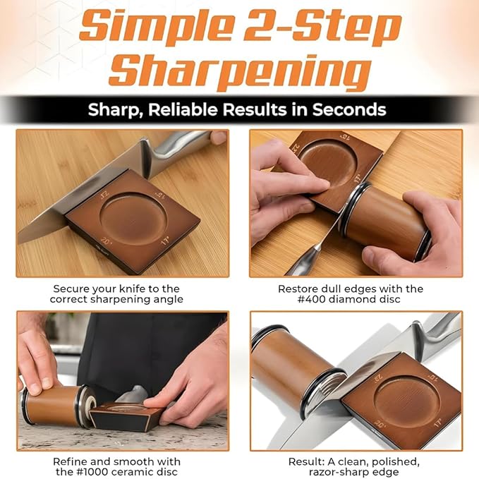 4 Angles High Carbon Stainless Steel Rolling Knife Sharpener - Image 5
