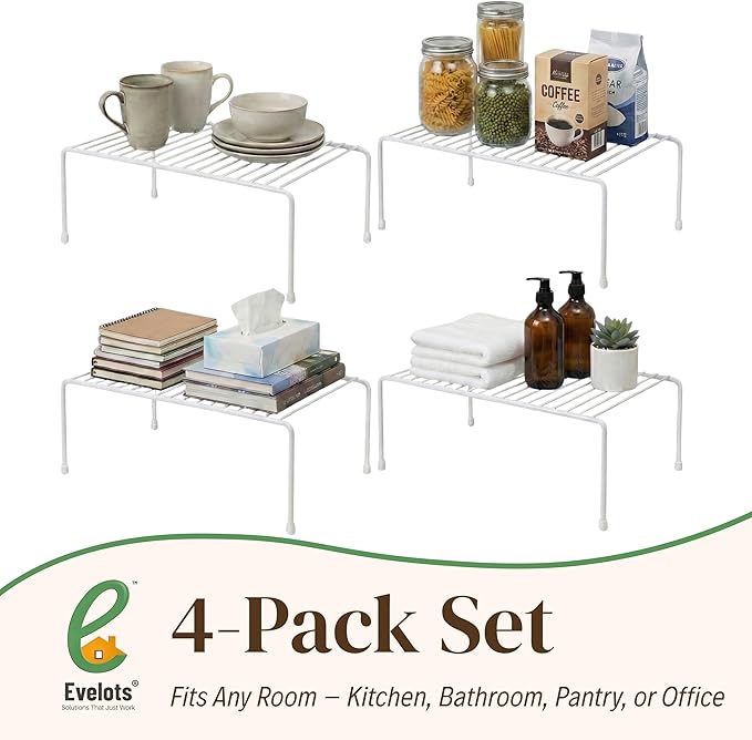 Evelots Kitchen Cabinet Wire Shelf Organizer/Rack - Image 7