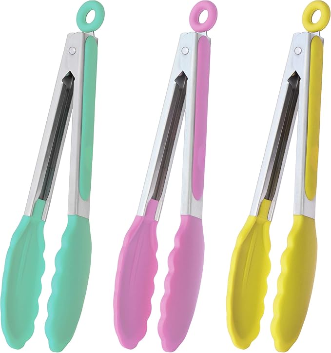 HINMAY Stainless Steel Kitchen Cooking Tongs by HINMAY