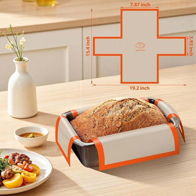Silicone Baking Mat Set of 5, Nonstick Reusable Pastry Mat, Silicone Bread - Image 6
