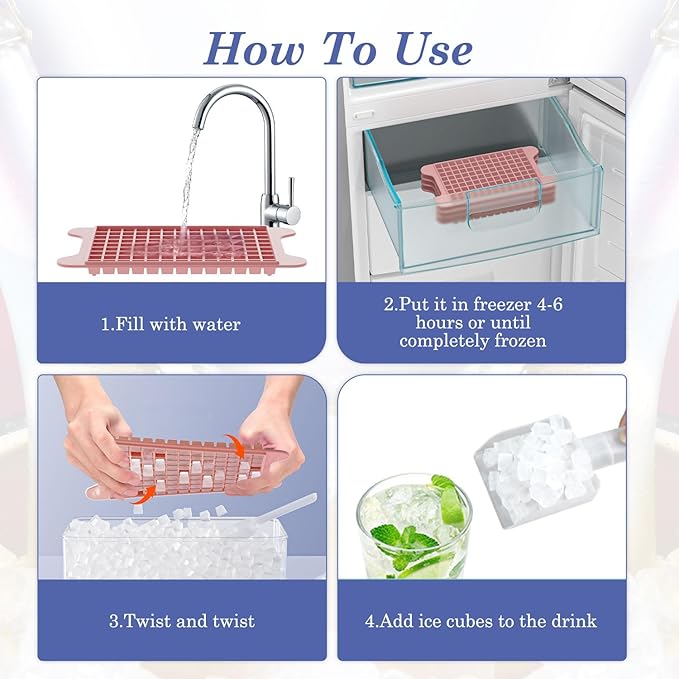 Mini Ice Cube Tray for Freezer: GGUW Nugget Ice Cube Tray - Image 5