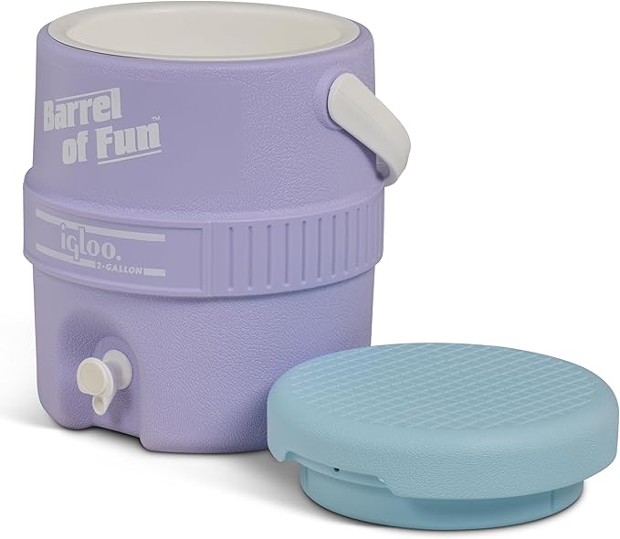 Igloo 2-Gallon Retro Party Water Jug Cooler, Lilac Breeze - Image 3