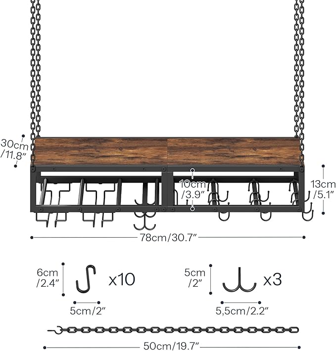HOOBRO Hanging Pot Rack, Space-Saving Pot Hanger - Image 3