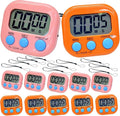 2 Pack Small Digital Kitchen Timer Magnetic Back and On/Off, Classroom Timers by Soseelnee