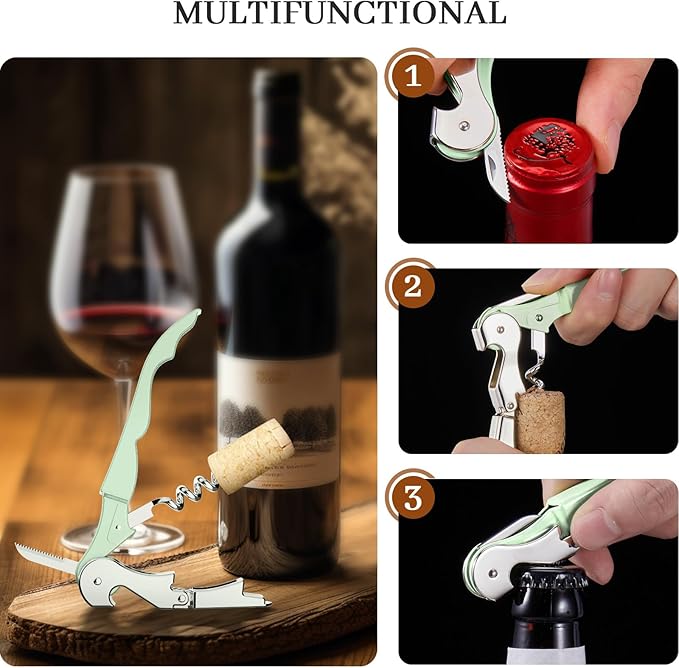HYZ 2-Pack Wine Opener Waiter Corkscrew, Professional Wine Key - Image 3