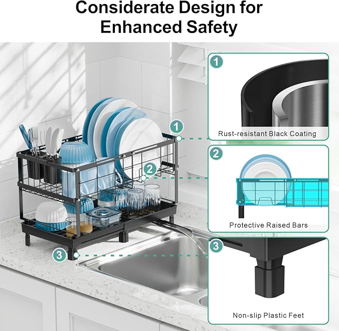 GSlife Large Dish Drying Rack - Image 7