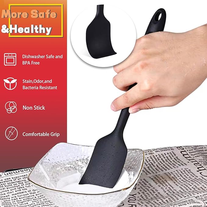 8 Pieces Silicone Spatula, 8.5 inch Non-stick Spatulas - Image 6