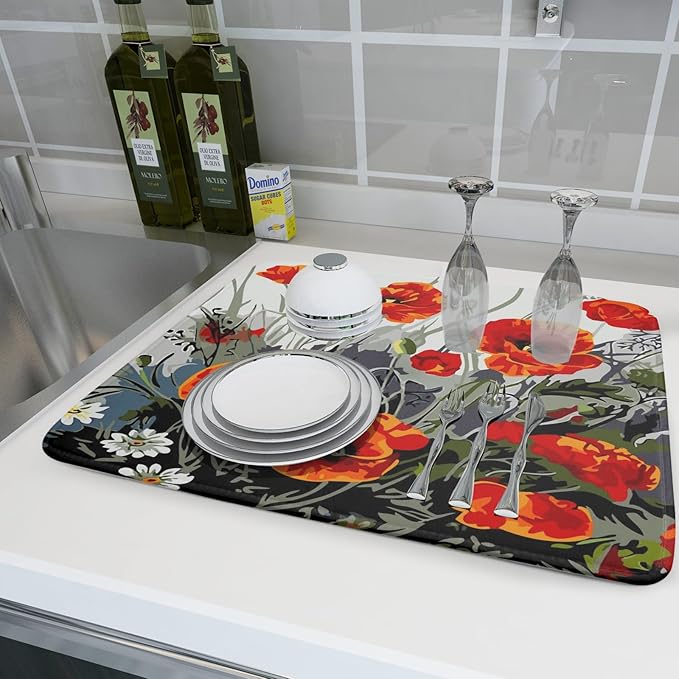 Giwawa Poppy Dish Drying Mat 18x24 inch - Image 6