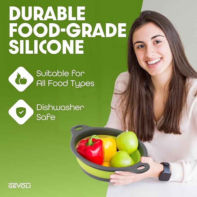 Gevoli 3-Pack Collapsible Colanders - Image 7