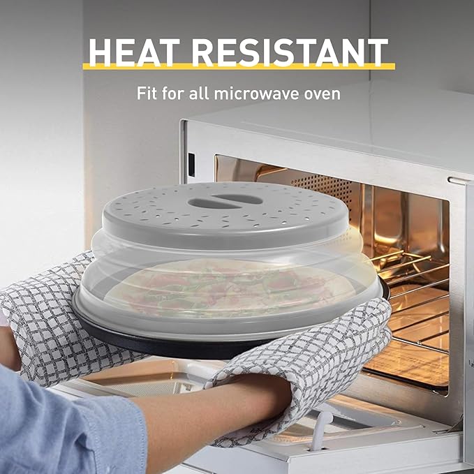 CasaCulina Collapsible Microwave Splatter Cover, Vented Microwave Lid - Image 5