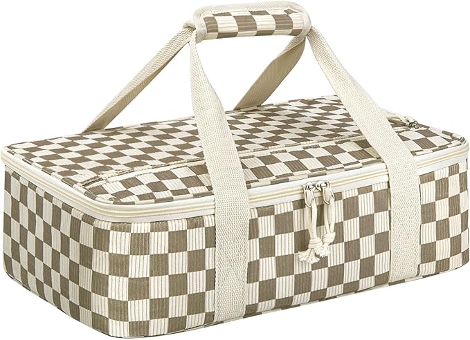 Corduroy Casserole Carrier, Insulated Lasagna Lugger by MIAOJIE