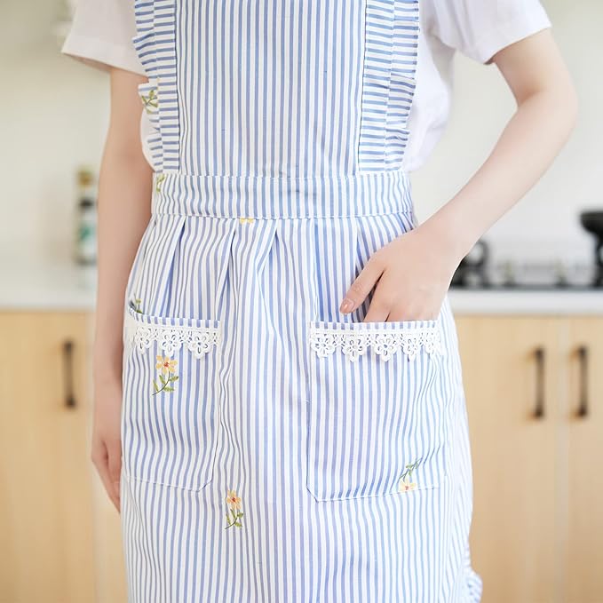 Funny Aprons for Women with Pockets, Kitchen Cooking Grilling Bbq Cute Chef - Image 8