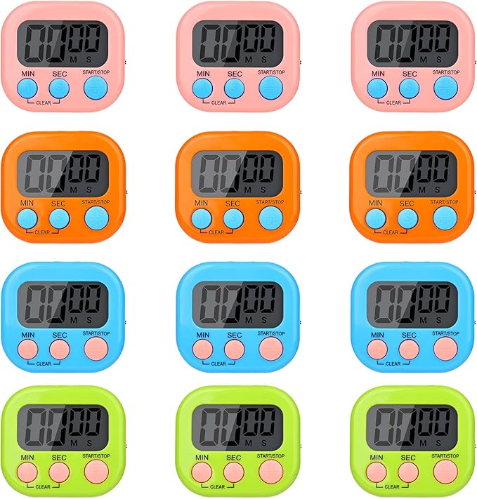 Mwellewm Digital Timers for Classroom Kitchen Timers for Cooking Small Magnetic by Mwellewm