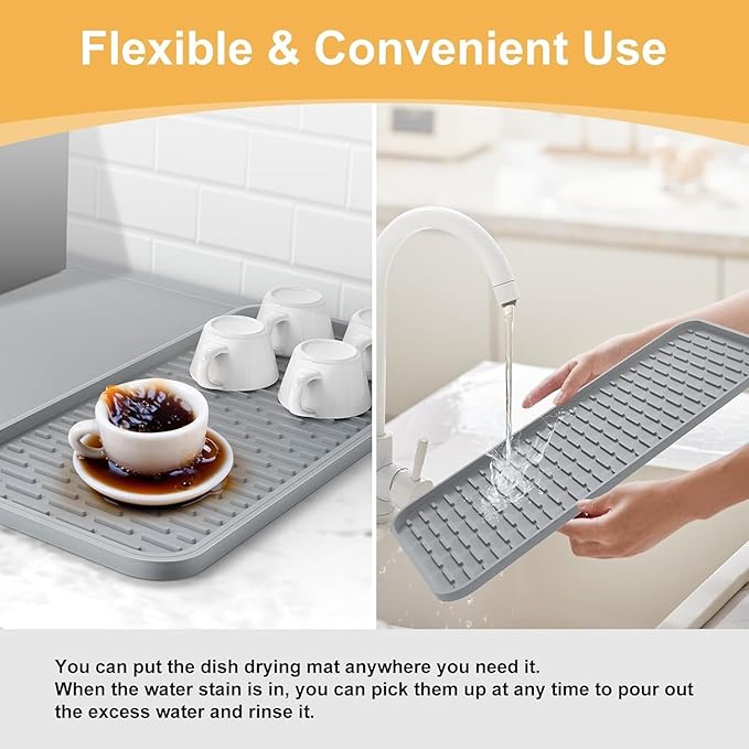 Silicone Coffee Mat, Coffee Bar Accessories Fit Under Coffee Maker Coffee - Image 5