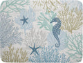 Blue Coral Dish Drying Mat Coastal Starfish Dishes Pad Hanging Drainer Mats by Giwawa