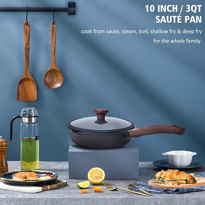 Vinchef Nonstick Deep Frying Pan Saute Pan - Image 2