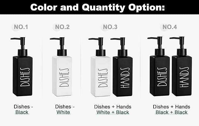 Dish Soap Dispenser, Matte Black Soap Dispenser - Image 7