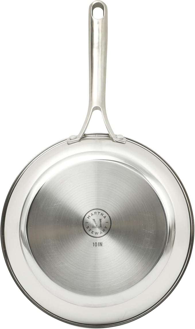 Martha Stewart Castelle 10" Stainless Steel Frying Pan Non Toxic Fry Pan Skillet - Image 6