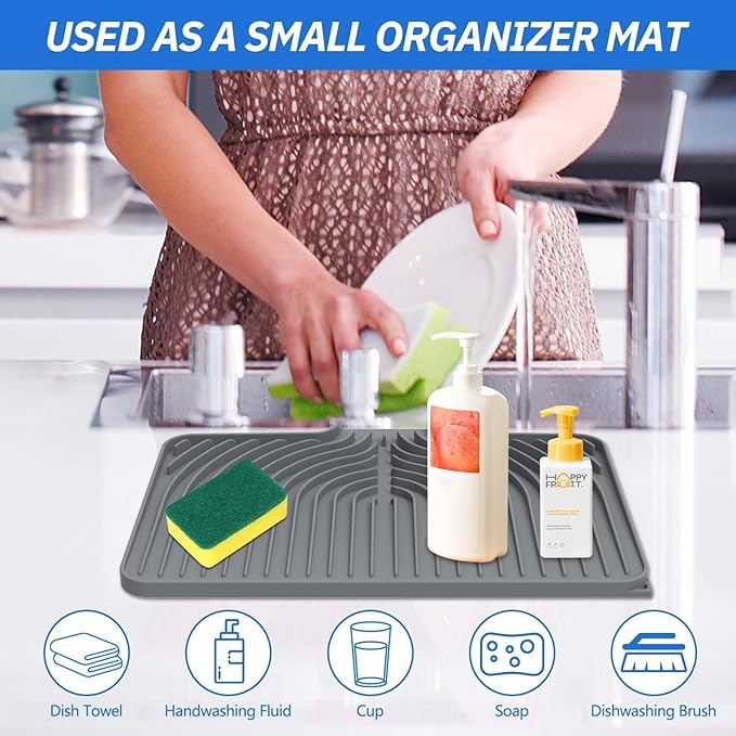 Dish Drying Mat for Kitchen Counter, - Image 6