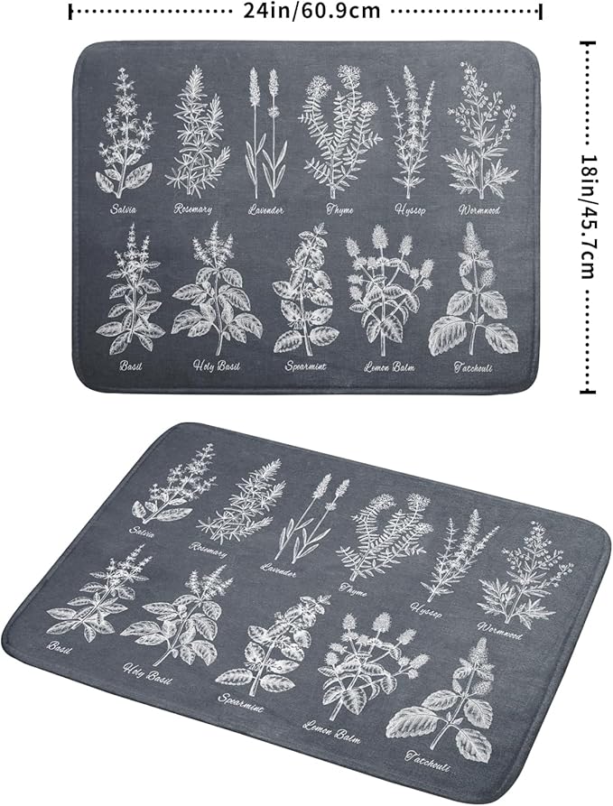Flower Herbs Dish Drying Mat Wild Plant Dish Rack Mat - Image 2