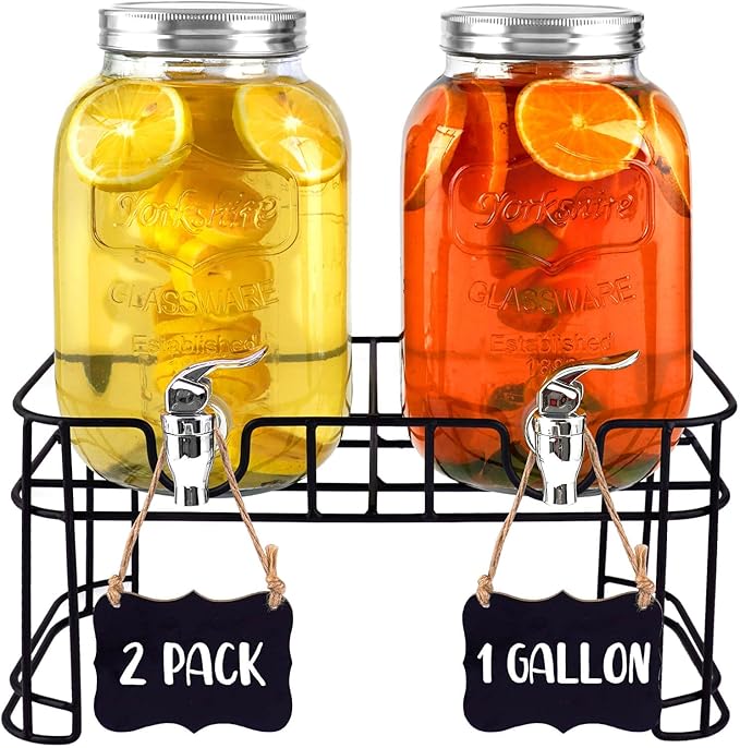 2 Pack 1 Gallon Drink Dispenser by Gasgimos