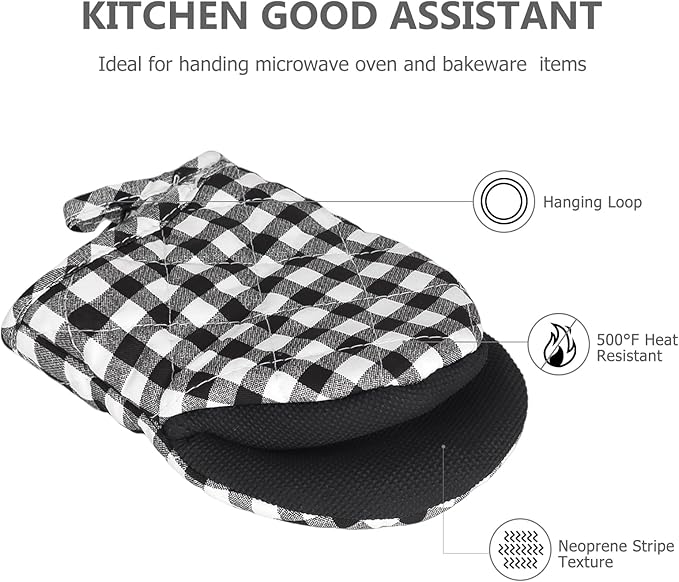1 Pair Short Oven Mitts - Image 4