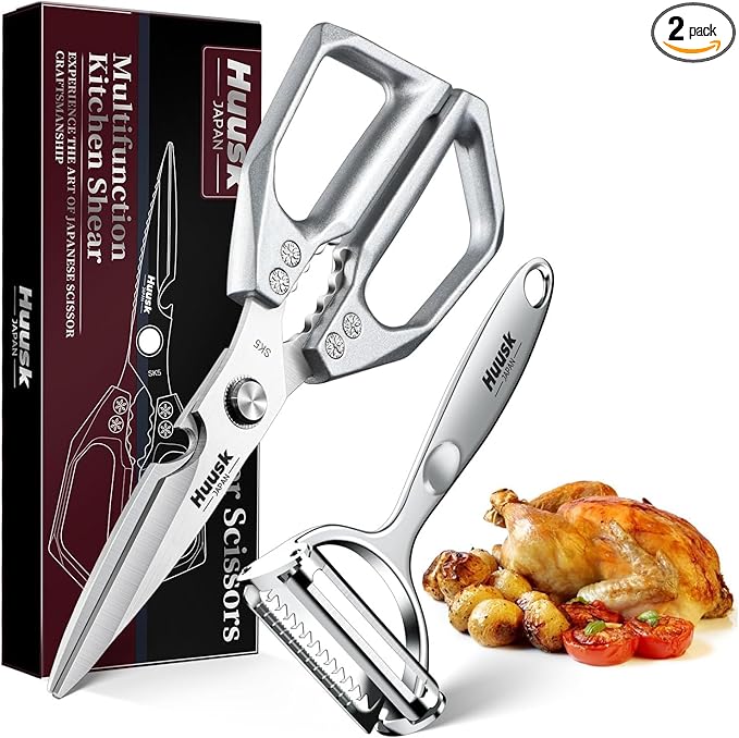 HUUSK Kitchen Scissors and Vegetable Peeler Set by HuuskKnife
