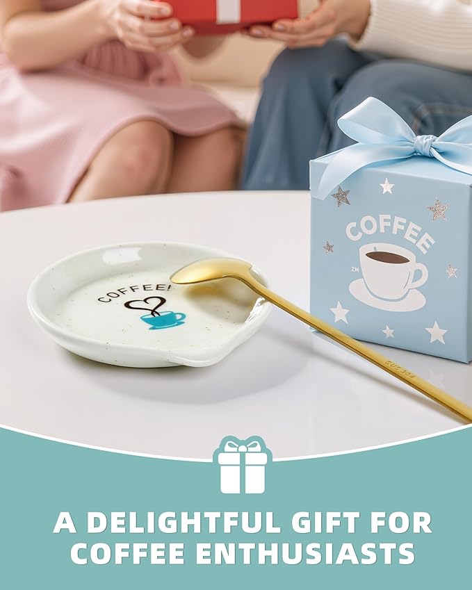 FANGSUN Coffee Spoon and Rest Set, Mini Spoon Holder - Image 6