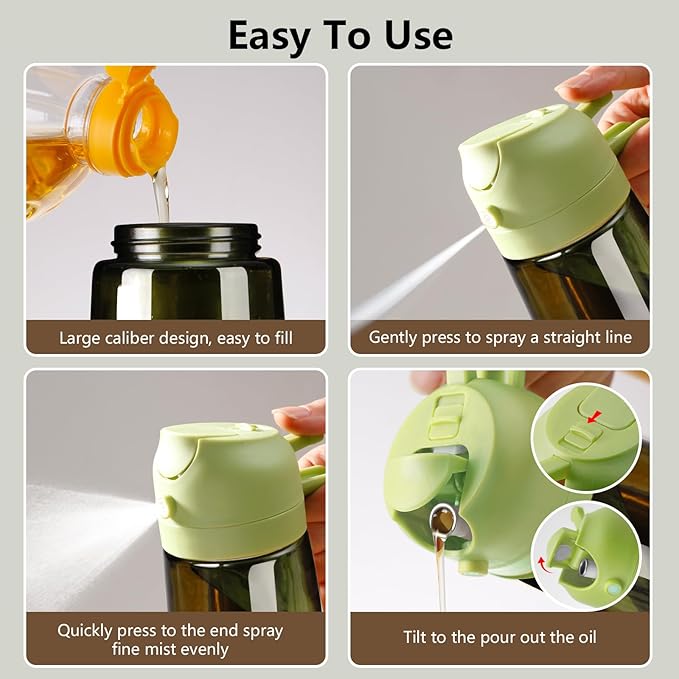 SWEET VIEW Olive Oil Dispenser and Oil Sprayer – 16oz/470ml Glass Light-Proof - Image 2