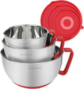 Rorence Mixing Bowls with Lids Set: Stainless Steel Mixing Bowls with Handles by Rorence