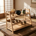 3 Tier Bamboo Matcha Station, coffee station organizer Shelf by Unknown